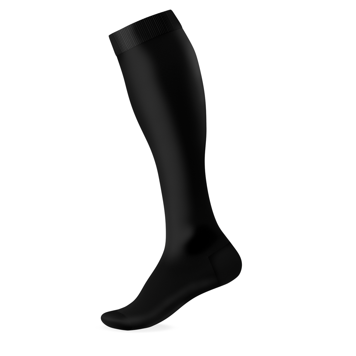 Solid Black Knee High Socks