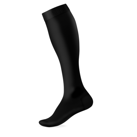 Solid Black Knee High Socks